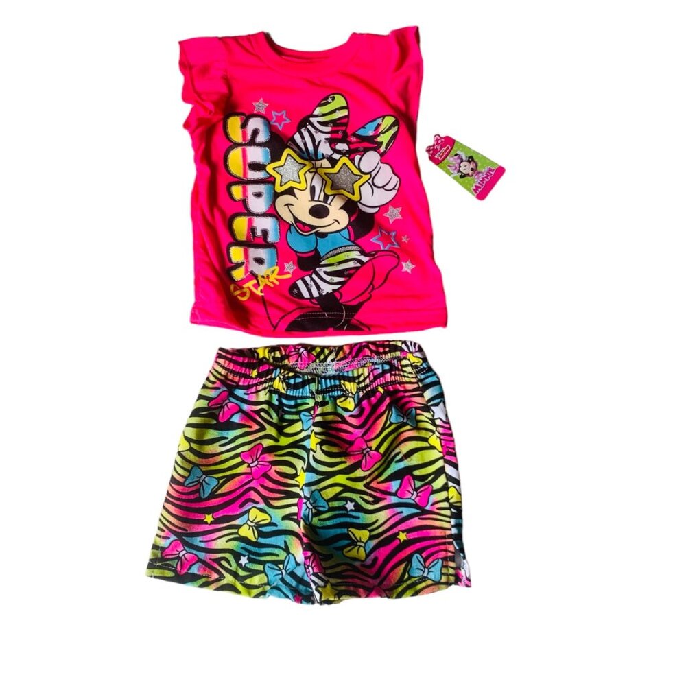 Disney 2- Piece Set  Shorts Size 4t Mult